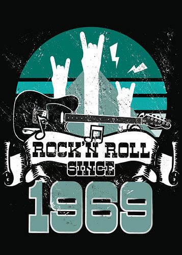 Rock N Roll Since 1969 Geschenk für Väter zum Vatertag