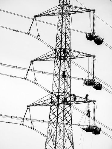 Hoogspanning infrastructuur werken