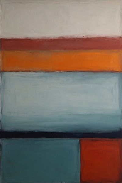 Horizontal Colour Blocks on Abstract Canvas by Art & Soul Creations