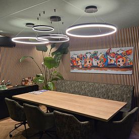 Customer photo: Colorful Cows in a Row | Panorama by Corrie Leushuis, on ArtFrame