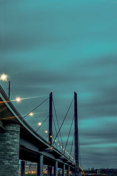 Rhine bridge Düsseldorf 4 by Johnny Flash