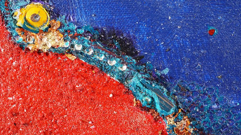 # A14, Ausschnitt von #A1-Serie, Acryl auf Leinwand, 20 x 20 cm by Erich Keller