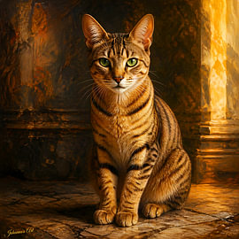 Katzenkunst-Sammlung – Chausie-Katze von Johannas Art Creations