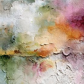 Abstraktes Pastellbild mit Struktur – sanfte Farbmischung von Joriali Abstrakte Kunst