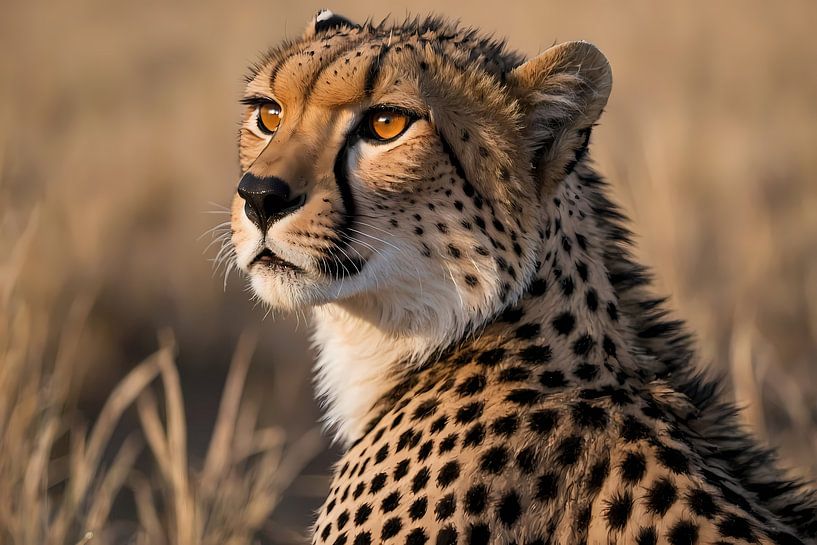 Beautiful cheetah in natural habitat by Art & Soul Creations