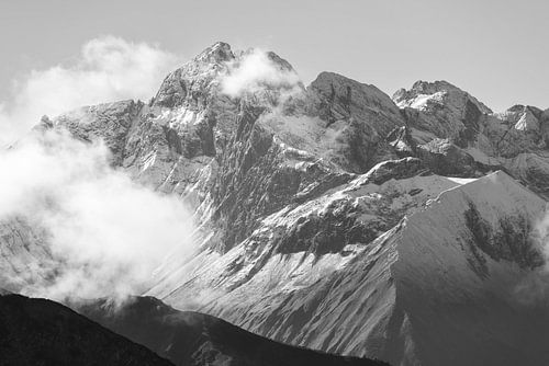 Bergpanorama van de Laufbacher-Eckweg naar de Großer Widdersten, 2533m, Allgäuer Alpen
