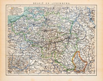 Carte ancienne de la Belgique et du Luxembourg sur Studio Wunderkammer