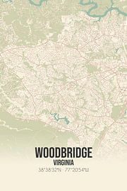 Alte Karte von Woodbridge (Virginia), USA. von Ortsdrucke