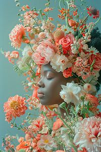 Frau mit Blumen