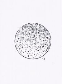 Abstrakt, Kreis, Punkte. von Ellen Buursen