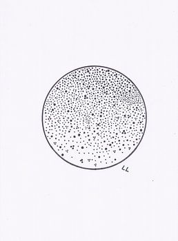 Abstract, cirkel, stippen.