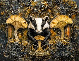 Mystic mushroom badger by ArtMomente