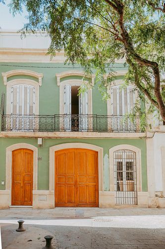 Mint green house in Almeria Spain