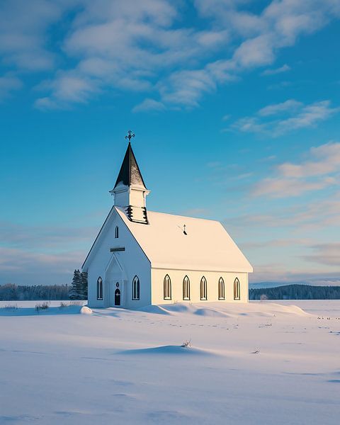Winterlandschap van fernlichtsicht