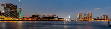 Le ciel de Rotterdam avec les icônes de l'Euromast et du pont Erasmus sur Pixxi Hut |  Jaimie