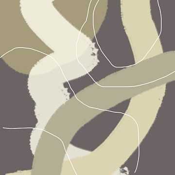 Abstract pastel art in Wild Wonder colors in taupe, sand , beige by Dina Dankers