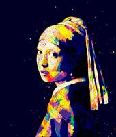 Mädchen mit der Perle Popart