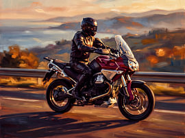 Moto Guzzi Stelvio auf der Golden Road