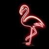 Flamingo roze neon panorama van TheXclusive Art