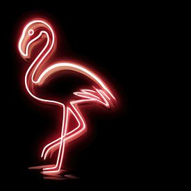 Panorama de néons roses flamants sur TheXclusive Art