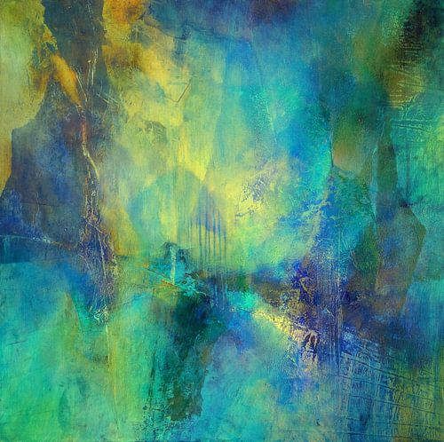 Blau und Gold tanzen Salsa by Annette Schmucker