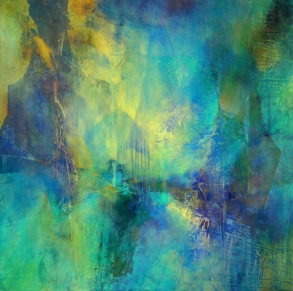 Blau und Gold tanzen Salsa von Annette Schmucker