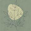 Minimalistische illustratie in variaties van groen van Tanja Udelhofen