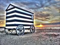 Strandcabine te Blankenberge België.