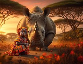 Friendship between humans and animals by Ans Bastiaanssen