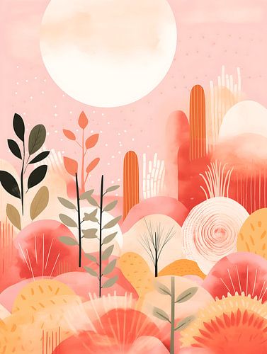 Abstracte Bloementuin