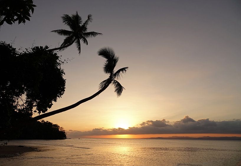 Zonsondergang op Beqa eiland in Fiji van Aagje de Jong