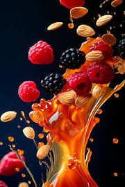 Explosion fruitée au miel - Très dynamique sur Poster Art Shop