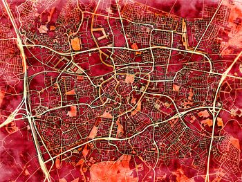 Map of Breda with the style 'Amber Autumn'