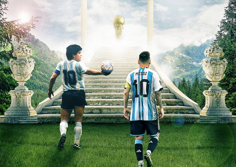 Nếu yêu thích bóng đá, bạn không thể bỏ qua hình ảnh hai huyền thoại bóng đá Lionel Messi và Diego Maradona dẫn bóng. Thưởng thức những đường chuyền tuyệt vời cùng những pha xử lý bóng siêu đẳng trong suốt trận đấu.