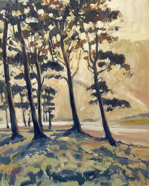 Pine trees on the Buttermere by Nop Briex