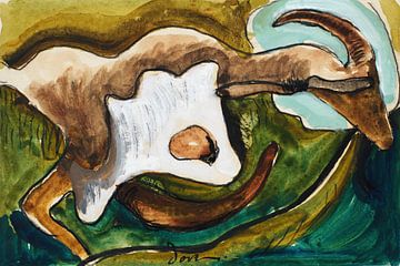 Arthur Dove - Studie voor geit (1934) van Peter Balan