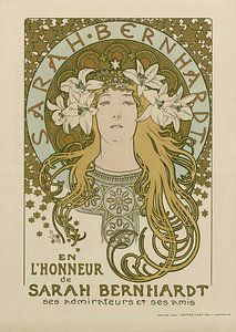 En l’honneur de Sarah Bernhardt – ses admirateurs et ses amis (1896) von Alphonse Mucha