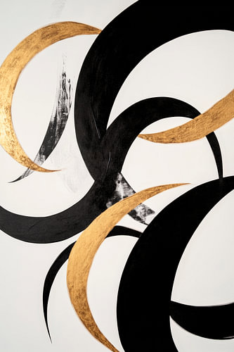 Gouden en zwarte schommelvormen - Modern