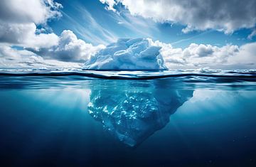 Arctisch zee-ijs van fernlichtsicht