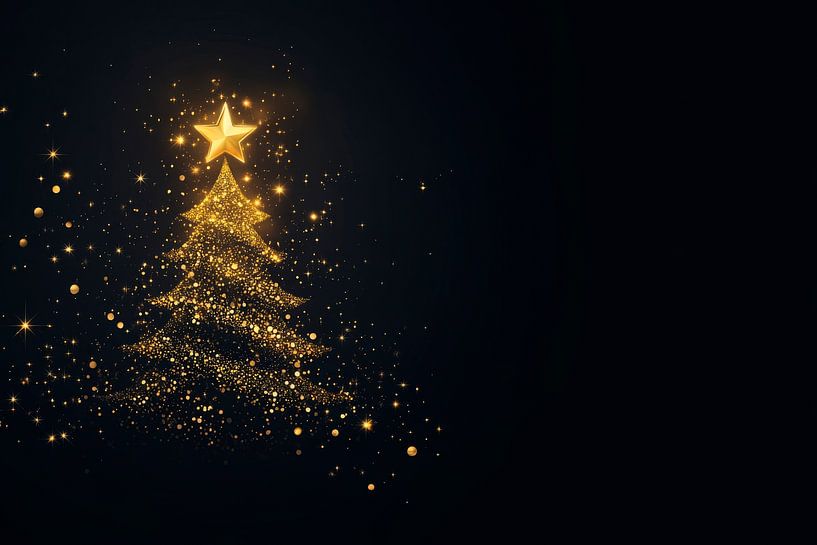 Glittering Christmas tree by Poster Art Shop