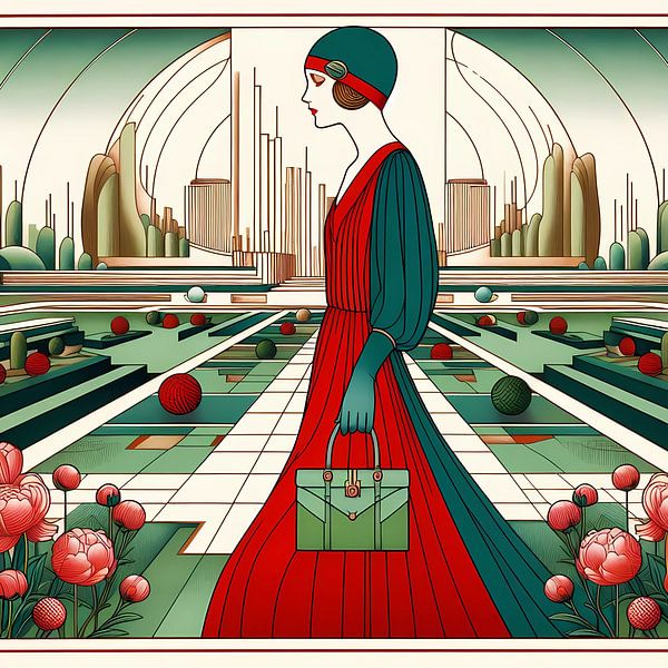 Fashion woman Art Deco by Tatjana Korneeva