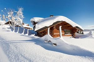 Chalets en bois rond à Sjusjoen, près de Lillehammer