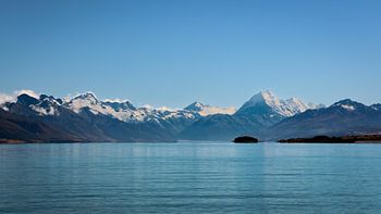 Der Berg Mount Cook am Lake Tekapo in Neuseeland