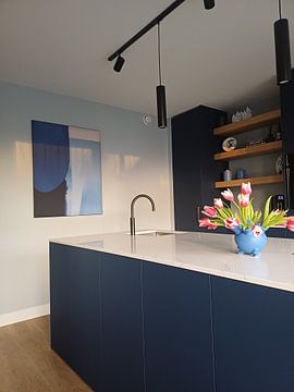 Kundenfoto: Moderne abstrakte "Indigo" von Carla Van Iersel