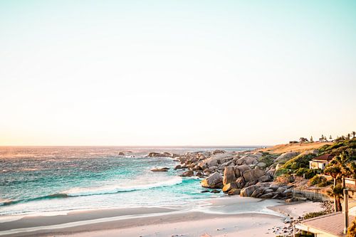 Kaapstad strand - Zuid Afrika kleurrijke zonsopgang fotoprint - reisfotografie