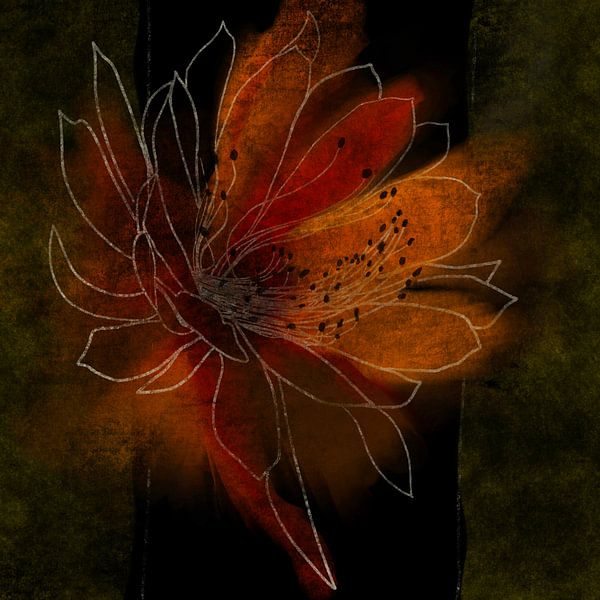 Feuerrote Blume von annemiek art