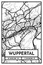 Wuppertal - Stadsplattegrond ontwerp stadsplattegrond (Retro) van ViaMapia thumbnail