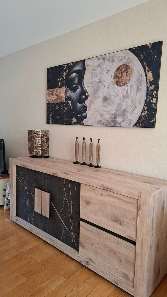 Panorama africain, portrait et art abstrait par Digitale Schilderijen