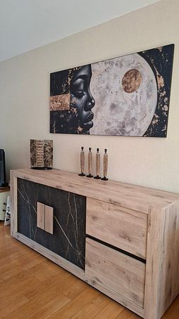African panorama portrait and abstract art