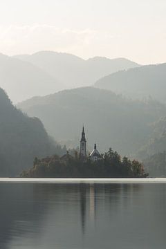 Insel im Bleder See in Slowenien